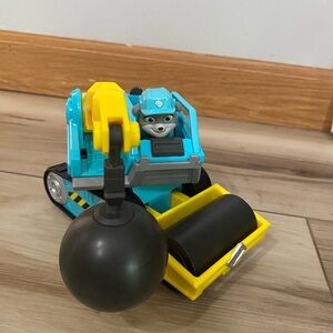 Construction Vehicle Toy with Character - Blue and Yellow paw patrol